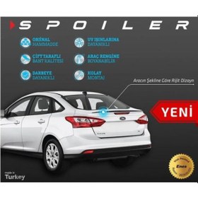 Resim Spoiler Ford Focus 3-4 Kasa Uyumlu Anatomik Parlak Siyah 