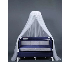 Resim 4'ü 1 Arada Yan Beşik Co-Sleeper Navy Blue Katlanabilir Beşik, Oyun Alanı, Taşınabilir 