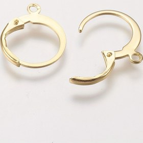 Resim 304 Paslanmaz Çelik Kancalı Küpe Bulguları Döngülü Kancalı Kulak Teli Hoop Açık Döngülü Kancalı Küpe Aksesuarları 14.5x12x2mm, Delik: 1.2mm 
