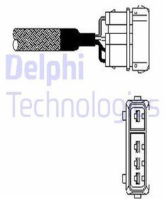 Resim Delphi Es10333-12b1 Oksijen (LAMBDA) Sensörü Es1033312b1 021906265a Wk981939 