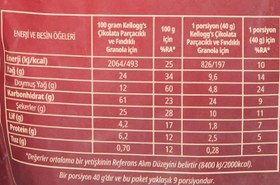 Resim Kellogg's Granola Çikolata Parçacıklı ve Fındıklı 340 Gr,%44 Yulaf içerir,Lif Kaynağı,%11 Belçika Çikolata Parçaları,Antioksidan içerir,Kahvaltılık Gevrek,Müsli 2li paket 