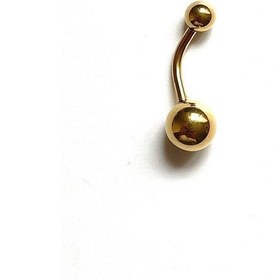 Resim Cerrahi Çelik Sarı Piercing Siyah - Gümüş 