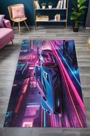 Resim Depoba Cartense Gaming Oyuncu Odası Halısı Şönil Dijital Baskılı Kaymaz Taban Yıkanabilir Salon Halısı 