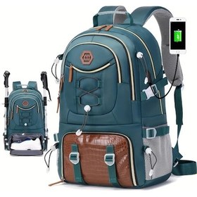 Resim Cloud011 Enoshı 40l Büyük Kapasiteli Seyahat Sırt Çantası Lake Blue 17.3 Laptop Bölmesi Diğer 
