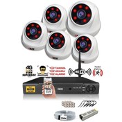 Resim IDS D-2026HD-SET5-NOHDD 5 Kameralı 1080P Full HD 5 MP Sony Lensli Kamera Seti - 2026 