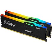 Resim Kingston Fury Beast RGB KF560C40BBAK2-16 16 GB (2x8) DDR5 6000 MHz CL40 Ram 