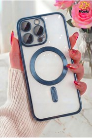 Resim Fibaks iPhone 13 Pro Max Kılıf Kamera Lens Korumalı Magsafe Şarj Kilifi Şeffaf Renkli Yumuşak Kapak Sierra 