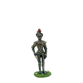 Resim Orta Çağ Zırhlı Şövalye Kurşun Asker Figürü 