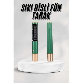 Resim Renkli Taşınabilir Düzleştirici Fırça ve Fön Tarak Seti 