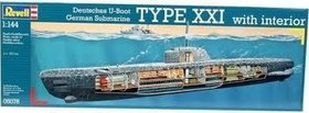 Resim Revell 1:144 German Submarine Type XXI with Interior 05078 