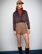 Resim Melis Ağazat X Koton - Uzun Kollu Çiçekli Saten Gömlek 