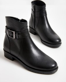 Resim Bambi Siyah Hakiki Deri Kadın Bot & Bootie K02531049203 