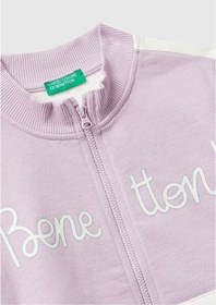 Resim United Colors Of Benetton Benetton Kız Bebek Fermuarlı Sweatshırt Beyaz 