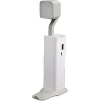 Resim Mena Rise Şarjlı LED Masa, Oynar Başlıklı, 2 Kademe Beyaz Işık, 1200 Mah, Powerbank Özellikli, Kitap Okuma ve Çalışma Için Taşınabilir Lamba El 