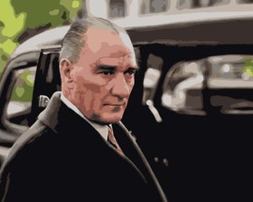 Resim Sayılarla Boyama Seti - Gazi Mustafa Kemal Atatürk - 40x50 