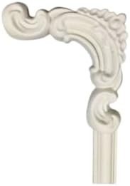 Resim Decozza Boyanabilir Çıta Köşe Motifi 2,5 Cm Çıta Uyumlu4 Lü Paket beyaz 