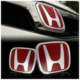 Resim Honda Civic Fb7 2012-2015 Uyumlu Kırmzı Ön-arka H Logo 