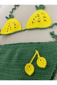 Resim AYDECO Kız Bebek Ananas Bebek Örgü Bikini 