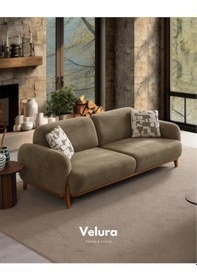 Resim Vezir Kanepe & Üçlü Koltuk 3'lü - Yeşil Yeşil 