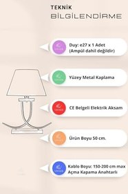 Resim vinner Koch Eskitme Mat Gold Kaplama Metal Abajur - Hasır Bej VNRKOCHABJ01046 