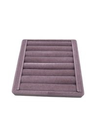 Resim Yerli Üretim Süet Kumaş Lila Renk 15 Cm / 15 Cm Yüzük Sergileme Standı Çok Renkli 