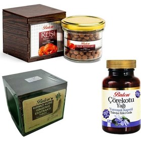 Resim Balen Reishi +Kırmızı Kore Gınseng+çörekotu Yağı Kapsül 