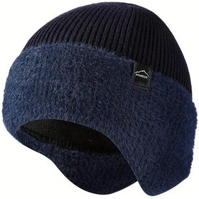 Resim Elmpaly Lacivert Erkek Kışlık Döşemeli Kulaklı Bere - Ayarlanabilir Lacivert 