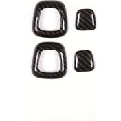 Resim Chuangyinshop Karbon Fiber Desenli Mercedes Başlık Buton Kapağı İç Donanım Aksesuarı 