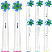 Resim 4 adet / 8 adet Oral B için Yedek Fırça Başlıkları- Cross Generic Elektrikli Diş Fırçası Başlıkları Oralb Braun için- Crossact Diş Fırçaları Çoğu Oral-B Tabanı ile Uyumlu- Kaliteli Eylem Kılları 