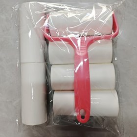 Resim 1 sap + 6 yedek rulo, 180 yaprak kağıt, kadife fırça, el yırtma fırçası, kadife fırça, giysi tüyü temizleyici, kıyafetler, halılar, koltuklar için uygun, dayanıklı sap, güç kaynağı gerektirmez 