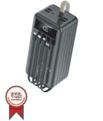 Resim Torima 60.000 Mah Siyah Fenerli 4 Çıkışlı Taşınabilir Dijital Göstergeli Powerbank 