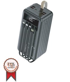 Resim Torima 60.000 Mah Siyah Fenerli 4 Çıkışlı Taşınabilir Dijital Göstergeli Powerbank 