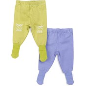 Resim Basic Kız Bebek 2li Çoraplı Pijama Pantolon 