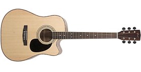 Resim Cort AD880CENS Elektro Akustik Gitar | Çantalı Natürel Satin - Ladin Kapak 