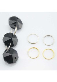 Resim Metal Halka Kristal Avize Taşı Altın Kaplama Metal Halkası 