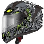 Resim M-801Snake Zombıes White Kask Gri - Siyah - Yeşil 