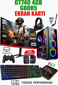 Resim Dmc N83x Windows 11 Ryzen 5 5500,16GB,500GB HDD,256GB SSD,4GB GT740 GDDR5,24''Curved Masaüstü Bilgisayar 