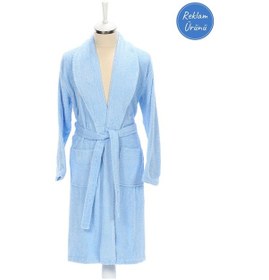 Resim Özdilek Trendy Şal Yaka Bornoz Açık Mavi Xl Beden (Şalyaka) 