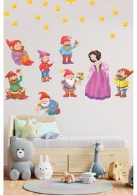 Resim Pamuk Prenses ve Yedi Cüceler Anaokulu ve Çocuk Odası Duvar Sticker 