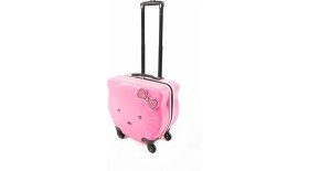 Resim Nishev.com Evini Sev Hello Kitty 4 Tekerli Lüks Çocuk Valizi - Abs Dayanıklılık ve Şıklık 