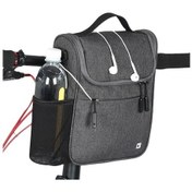 Resim Rhinowalk Büyük Kapasiteli Çok Fonksiyonlu Bisiklet Ön Çanta Koyu Gri Gri - Siyah Gri - Siyah 