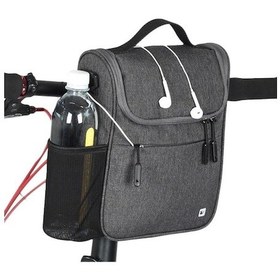 Resim Rhinowalk Büyük Kapasiteli Çok Fonksiyonlu Bisiklet Ön Çanta Koyu Gri Gri - Siyah Gri - Siyah 