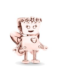 Resim Fubena Rose Melek Kanatlı Robot Charm 