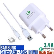 Resim EXENAR Samsung Galaxy A20 Hızlı Şarj Tyepc Samsung A20s Şarj Aleti Type-C 