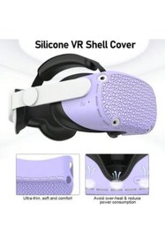 Resim Konsol İstasyonu Oculus Meta Quest 2 Mor Silikon Koruyucu Kılıf 