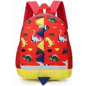 Resim Kırmızı Anaokulu Erkek Ve Kız Okul Çantaları, 2-6 Yaş, Dinozor Tasarım Diğer 