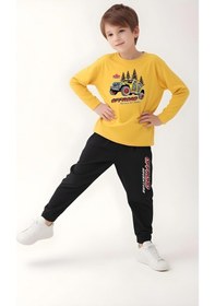 Resim Fyk Kids 3'lü Erkek Çocuk Baskılı Yuvarlak Yaka Alt-üst Pijama Takımı Çok Renkli 