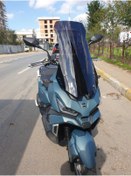 Resim MOTOCAM SYM Adx 125 Siperlik Ön Cam 2023-2025 Model 62cm Siyah Renkli 4mm UZUN CAM 
