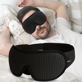 Resim 1 Ergonomik Tasarlanmış Siyah Ultra Yumuşak 3D Uyku Göz Maskesi, Uyku ve Seyahat İçin Mükemmel, Taşınabilir 