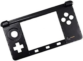 Resim Özel 3DS Ekstra Düğme Kapak Plakası Kabuk ZLD Altın Mektup Sürümü Değiştirme, 3DS El Oyun Konsolları için uyumlu, Orijinal Siyah Renk Yüz C Orta Faceplate Coverplate Yeni 